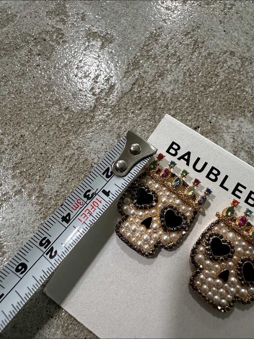BaubleBar Sugar Skull Earrings - Picture 4 of 4